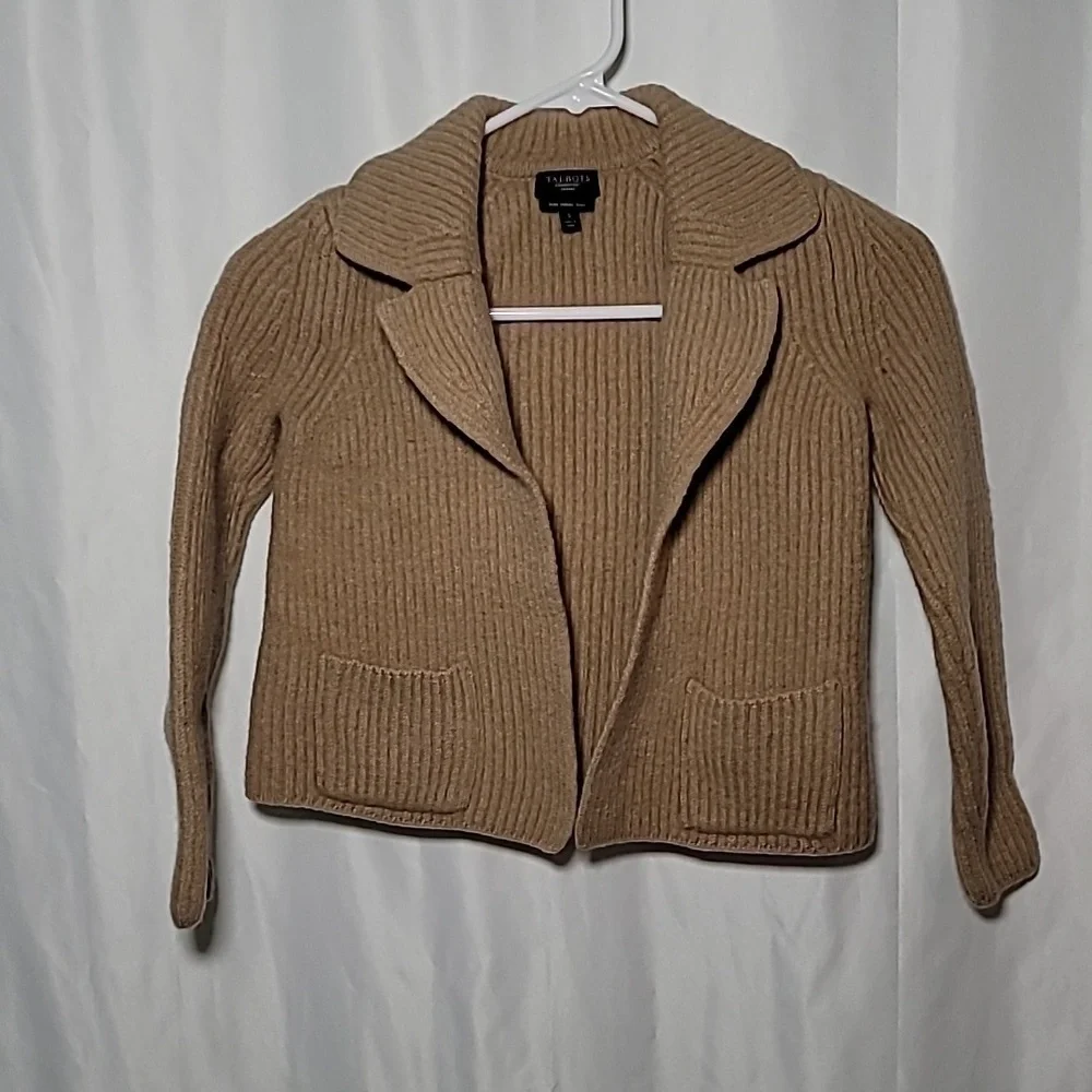 🍁Talbots pure merino wool open cardigan